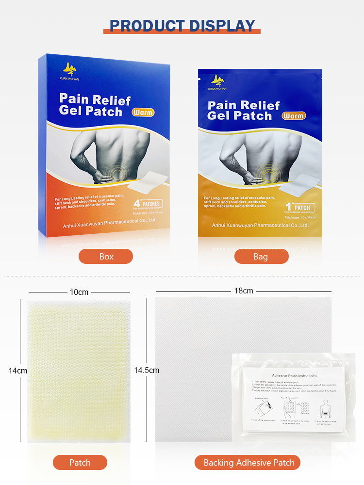 XWY-2022,Warm Pain Relief Gel Patch (4 patches per bag)