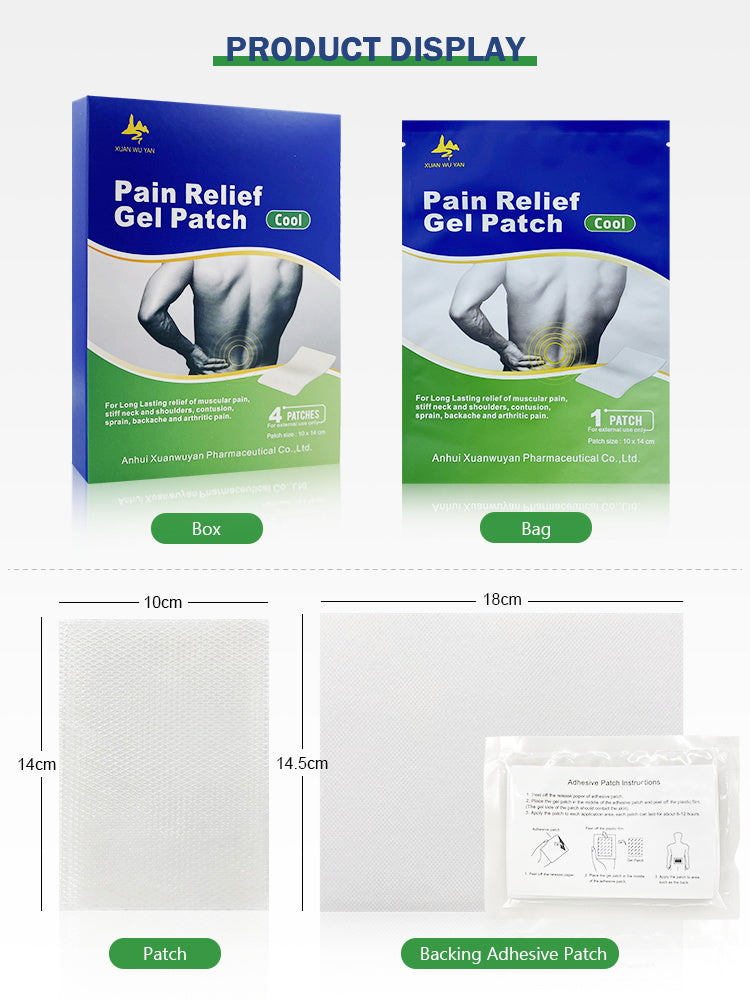 XWY-2021,Cool Pain Relief Gel Patch (4 patches per bag)