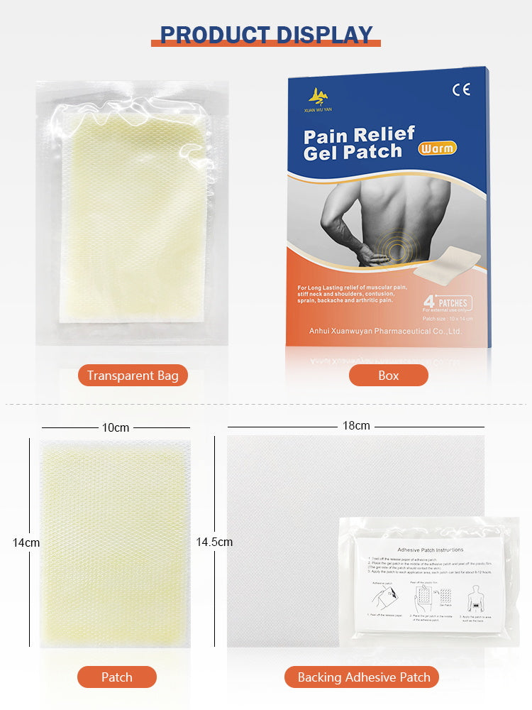 XWY-2022,Warm Pain Relief Gel Patch (4 patches per bag)