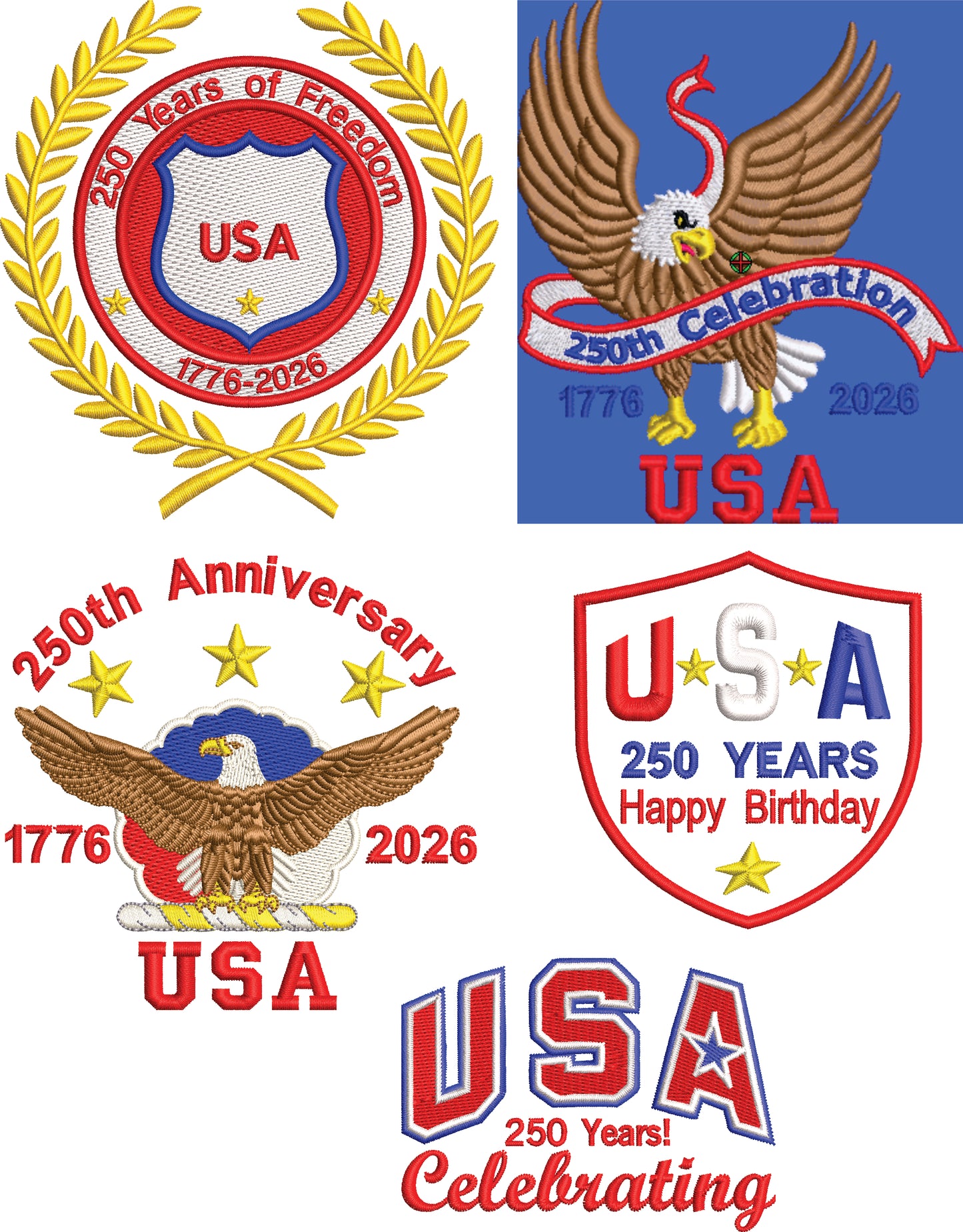 Embroidered Shirt - USA 250 Years Celebrating