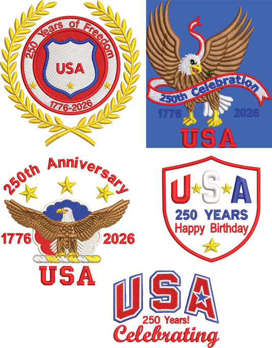 Embroidered Shirt - USA 250 Years Celebrating